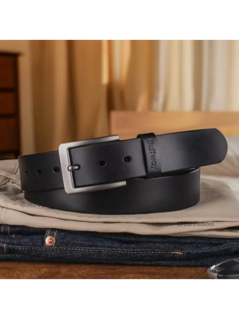 Men's Full Grain Leather Belt - 1.5